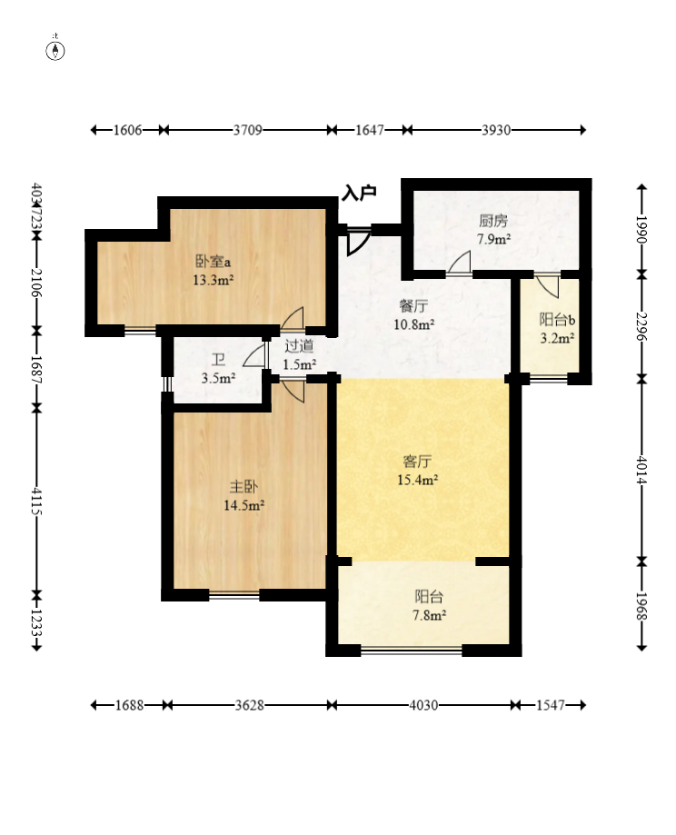 联诚国际城 2室2厅1卫 52.8万 联诚国际城 2室2厅1卫 52.8万户型图