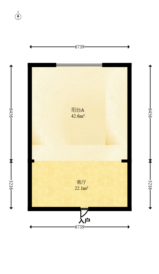 汇景发展环球中心  1室1厅1卫   184.00万室内图1