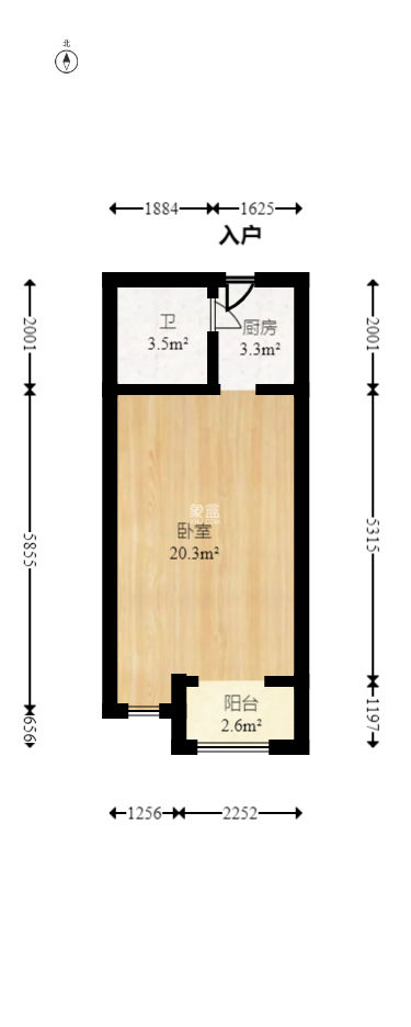 万科金色家园  1室1厅1卫   25.00万
