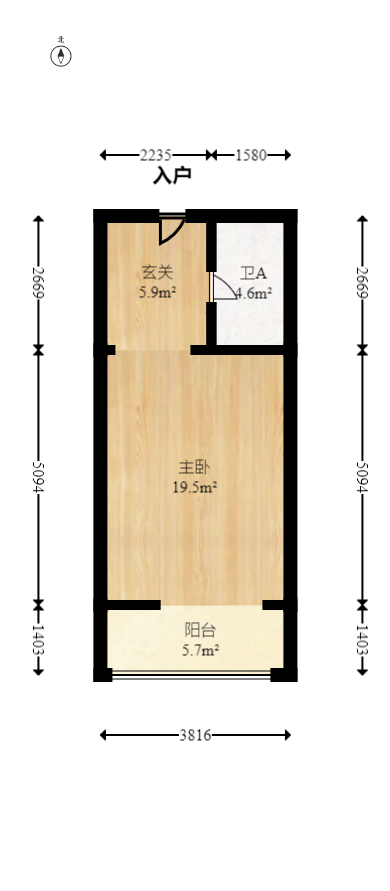 美林银谷  1室1厅1卫    29.6万 美林银谷  1室1厅1卫    29.6万户型图
