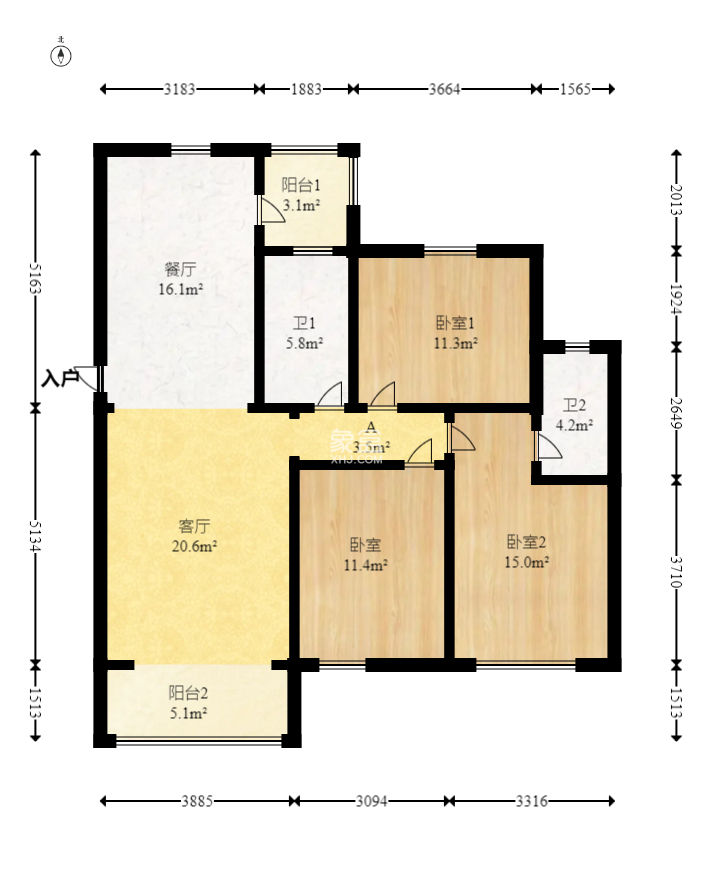 伊景园滨河苑  3室2厅2卫   108.00万