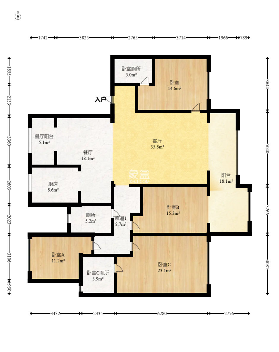 建发电建江山悦  4室2厅3卫   258.00万
