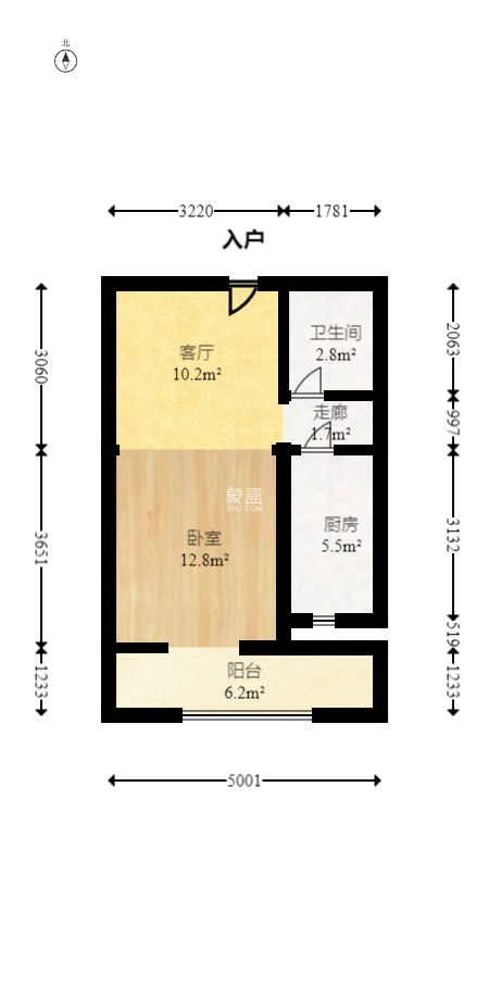 北辰中央公園B區(qū)  1室1廳1衛(wèi)   34.00萬