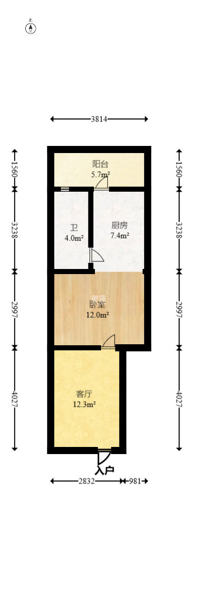 崇文里（崇圣里）散盘  1室1厅1卫   29.50万