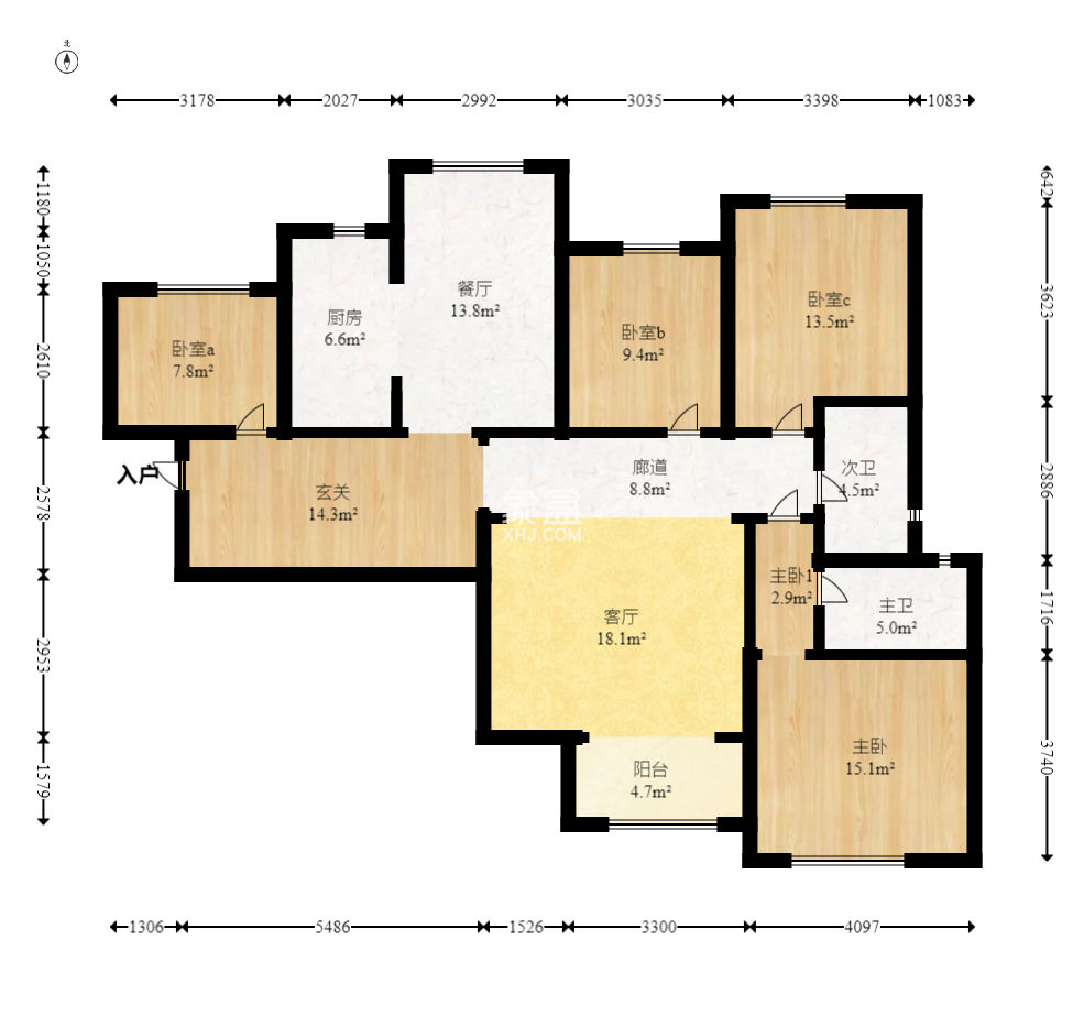 中国铁建梅溪青秀二期  4室2厅2卫    158.0万