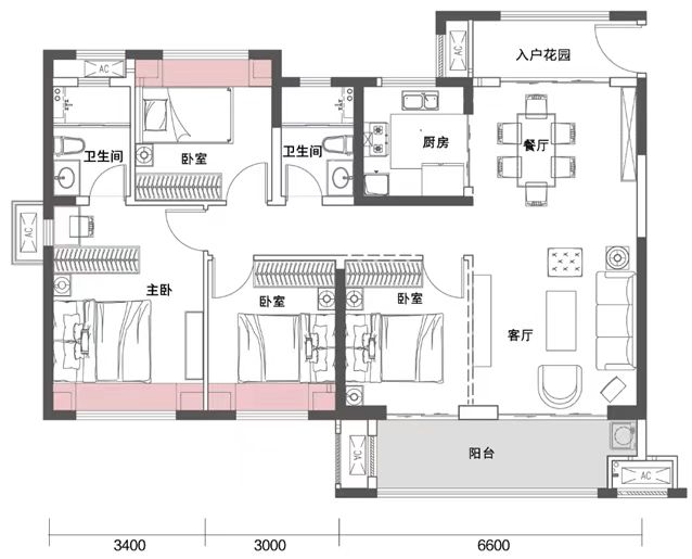 中海学府里  4室2厅2卫   90.00万