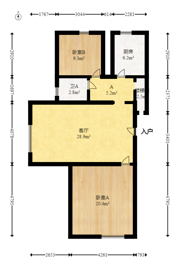 枫林绿洲  4室2厅2卫   56.00万室内图1