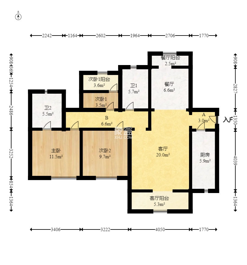 中建悦和城  3室2厅2卫   110.00万