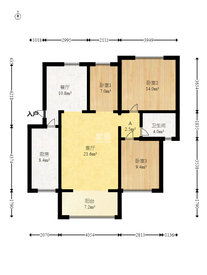 名家翡翠花園 3室2廳1衛 80.00萬