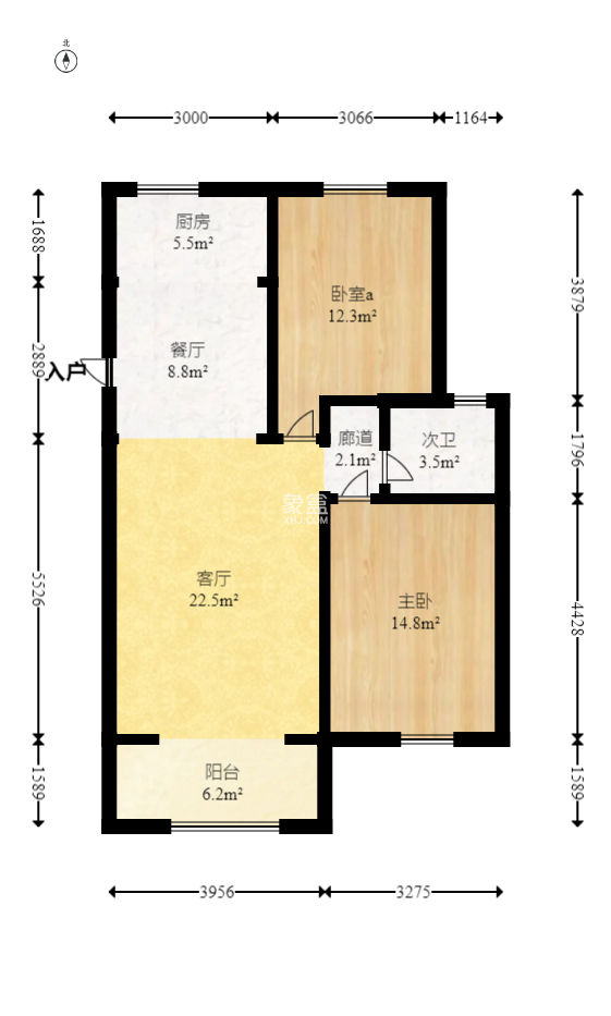 可可小城（麓谷可可小城) 2室2廳1衛 82.00萬