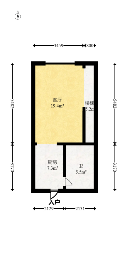 长燃润和天地(长润小区印湘江)  1室1厅1卫    38.0万 长燃润和天地(长润小区印湘江)  1室1厅1卫    38.0万户型图
