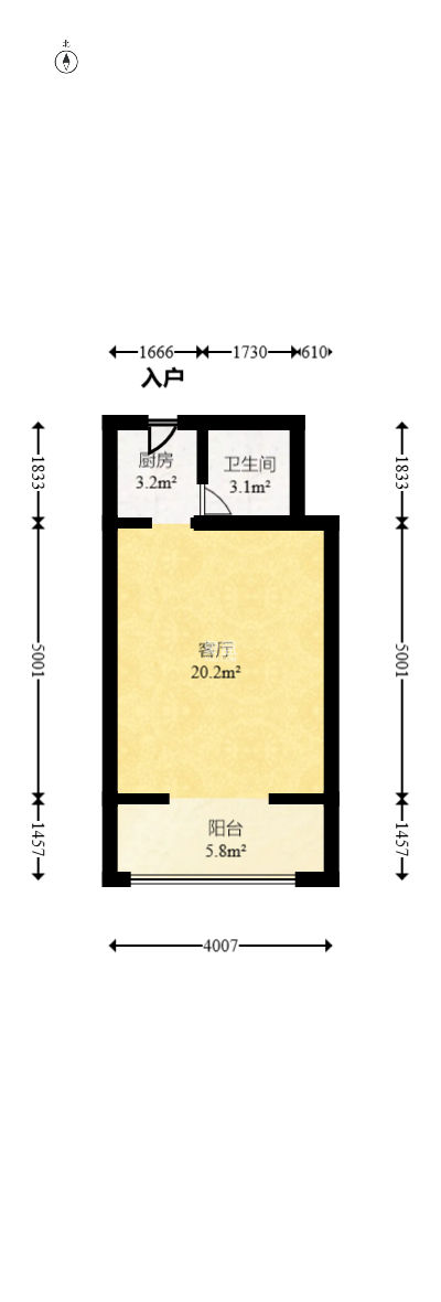 花漾年华（桂花园）  1室1厅1卫   35.00万