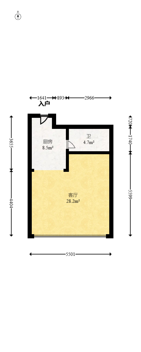 达美溪湖湾  1室1厅1卫   98.00万室内图1