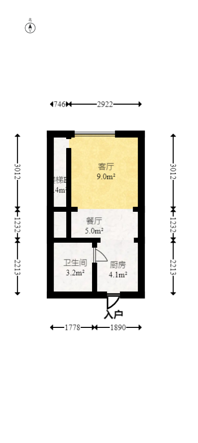 建发中央公园（建发美地）  1室0厅0卫   45.80万室内图1