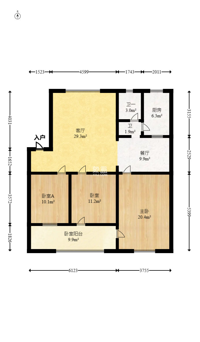 星卫佳园  3室2厅2卫   53.00万