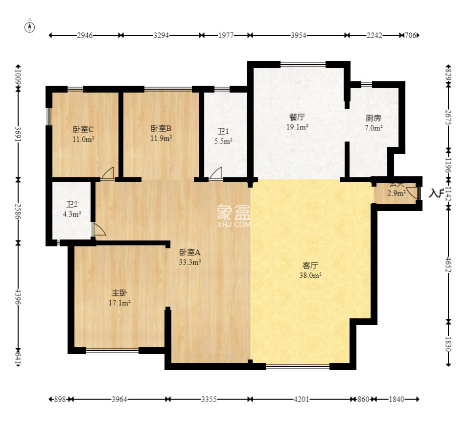 建投象山国际  4室2厅2卫   152.00万