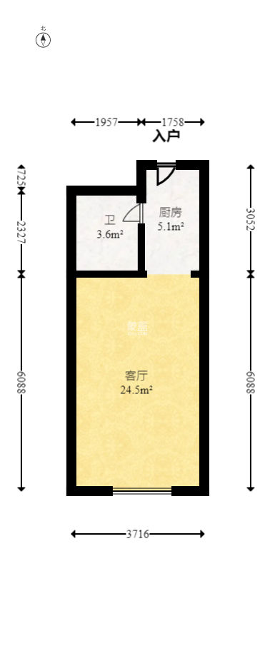 华润琨瑜府  1室0厅0卫   50.00万