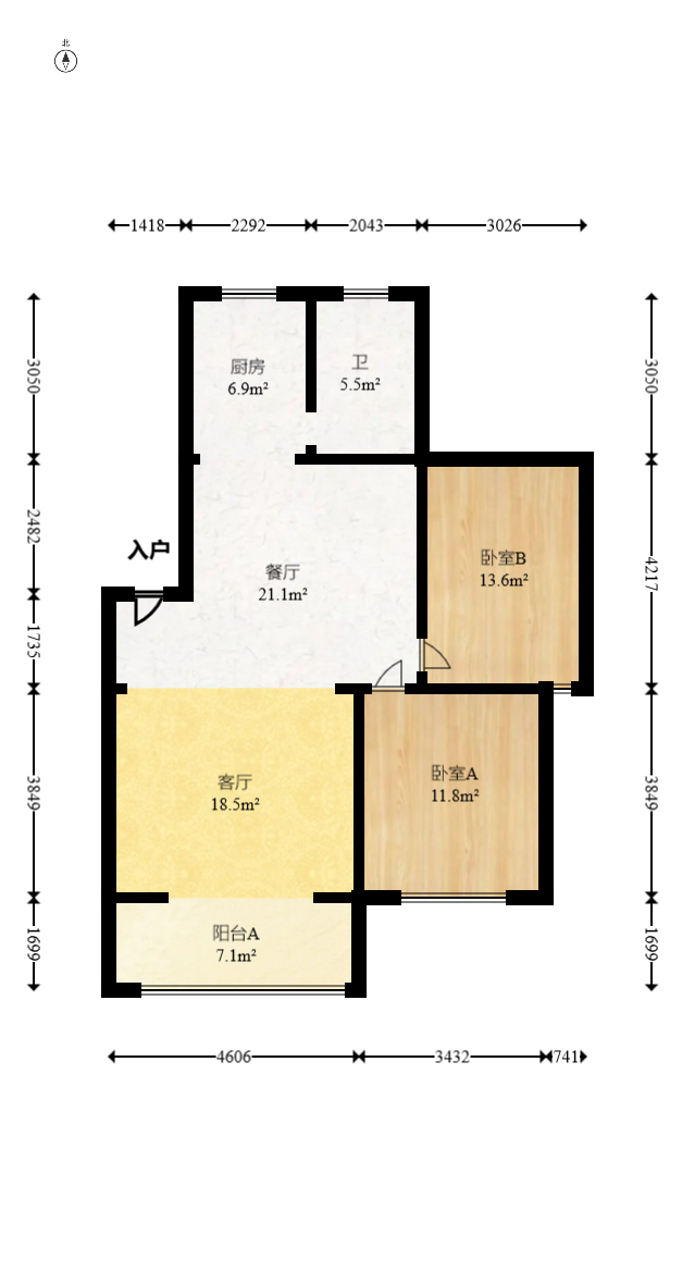鄱阳小区  4室2厅1卫   82.00万室内图1