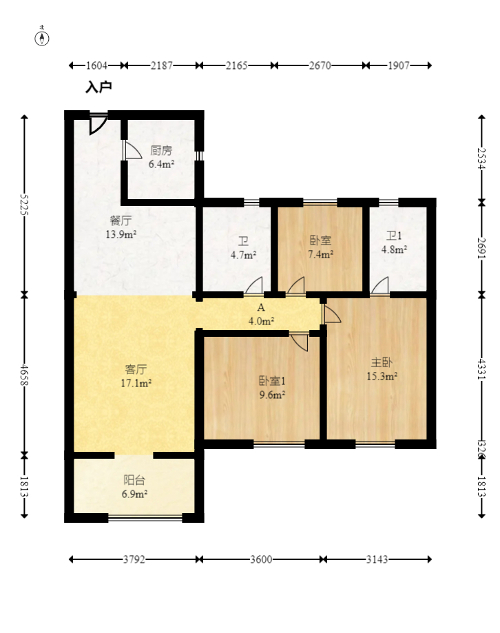 碧桂园翘楚棠  3室2厅2卫    105.88万 碧桂园翘楚棠  3室2厅2卫    105.88万户型图