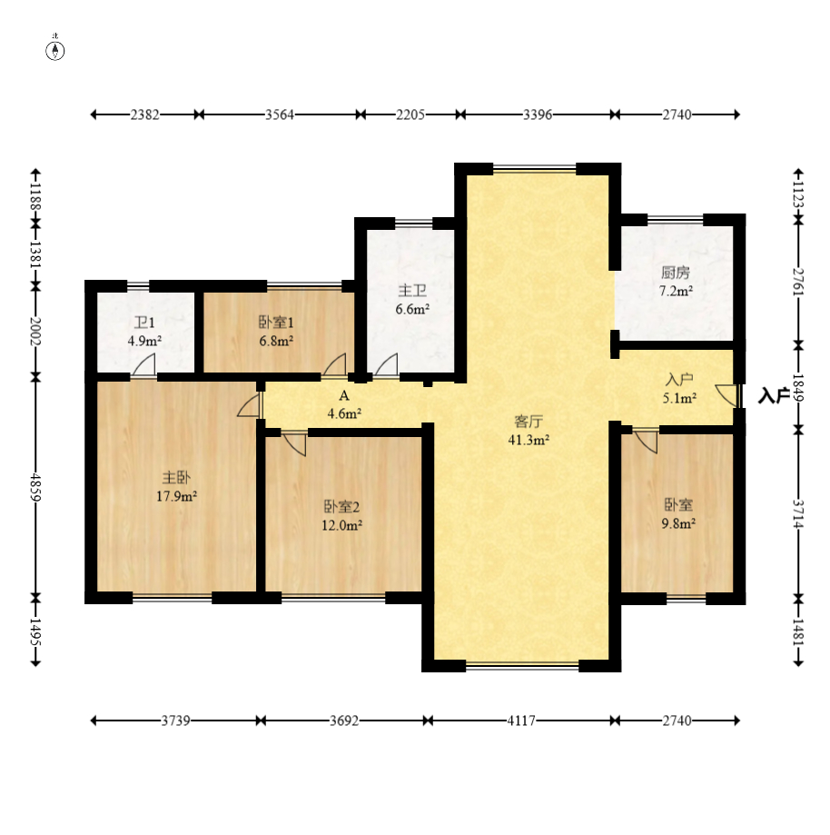 保利香槟国际  4室2厅2卫    100.0万 保利香槟国际  4室2厅2卫    100.0万户型图