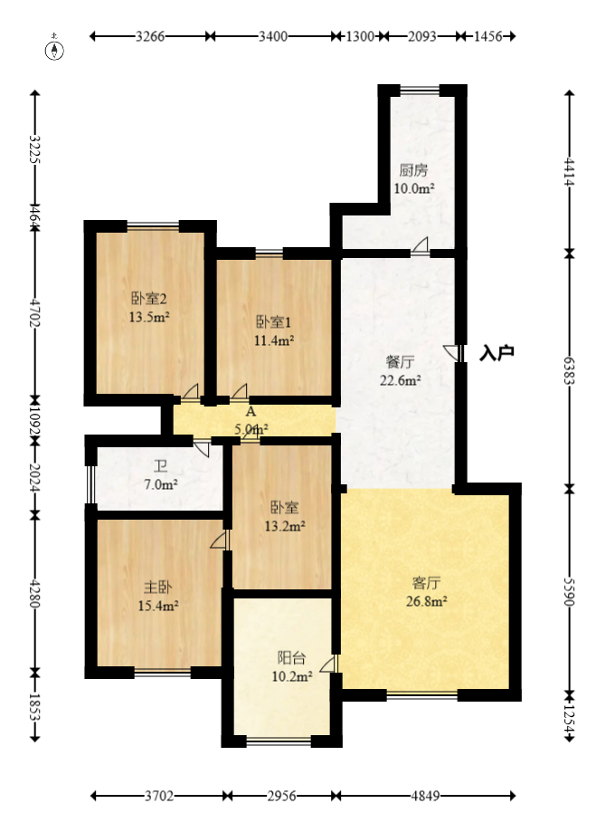 红树湾  4室2厅2卫   86.80万室内图1