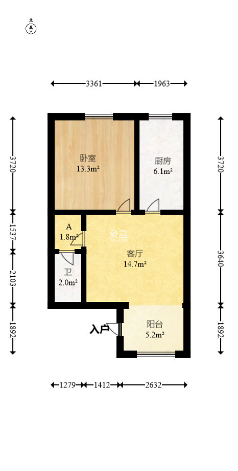 古堆山巷住宅區(qū)南湖路宿舍329號  1室1廳1衛(wèi)    21.0萬