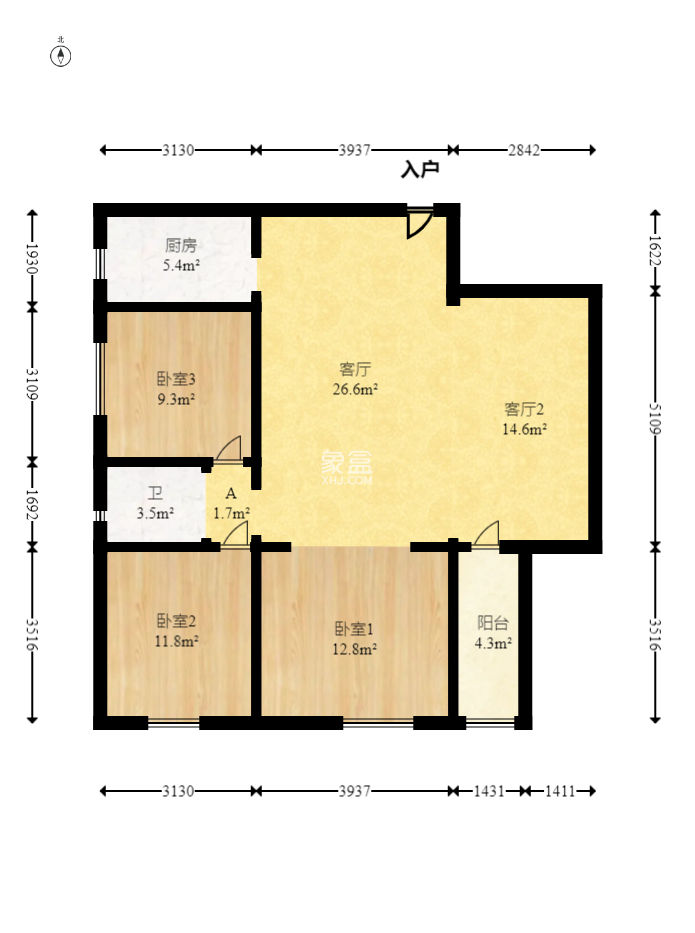 才子嘉都  3室2厅1卫   65.00万