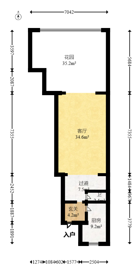盈峰翠邸  3室2厅2卫   108.00万室内图1
