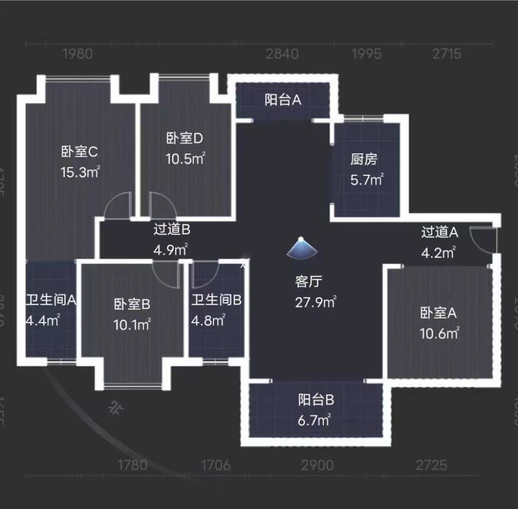 白金汉宫  4室2厅2卫   57.80万