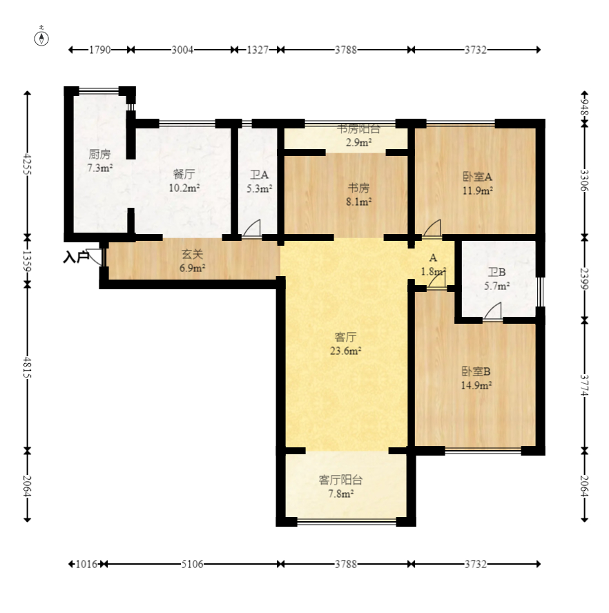 钰龙天下二期(钰龙佳园)  3室2厅2卫    268.0万 钰龙天下二期(钰龙佳园)  3室2厅2卫    268.0万户型图