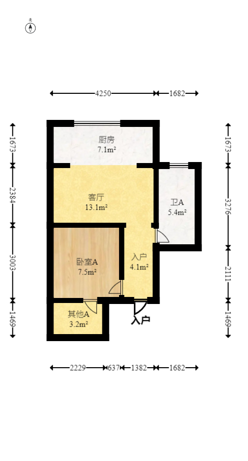 利璞大厦  1室0厅0卫   36.00万室内图1
