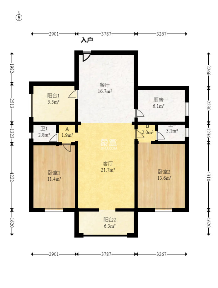 锦湘国际星城四期（金丽苑）  3室2厅2卫   108.00万