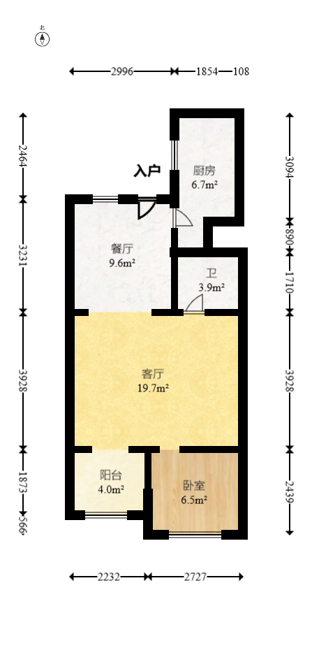 奥林匹克花园贡院三期  4室2厅2卫   98.00万室内图1