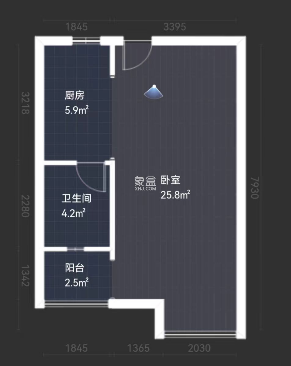 美的城二期  1室1厅1卫   20.00万