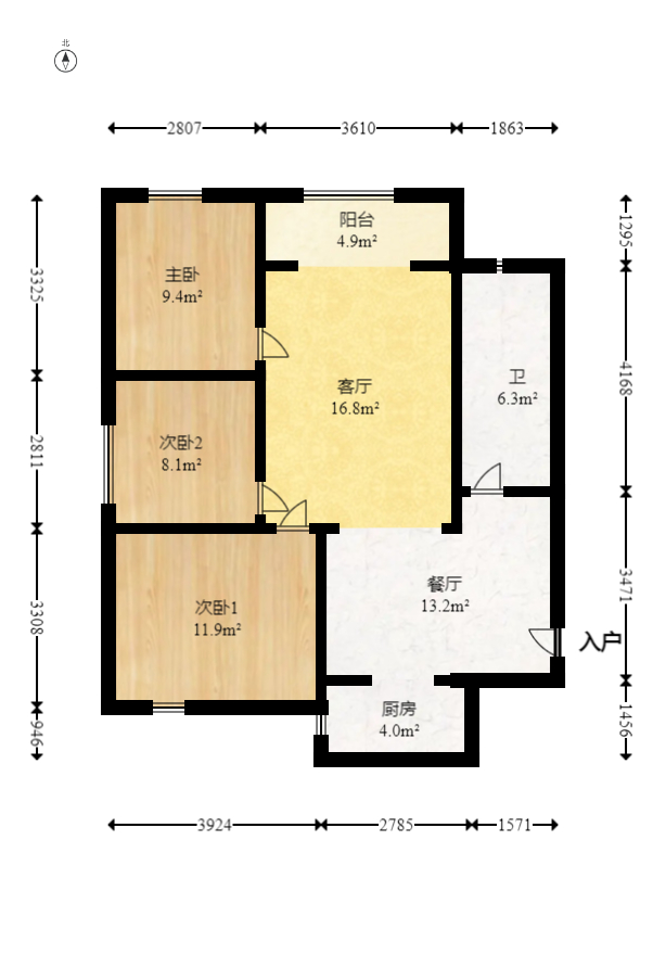 恒基凯旋门三期  3室2厅1卫    75.8万 恒基凯旋门三期  3室2厅1卫    75.8万户型图