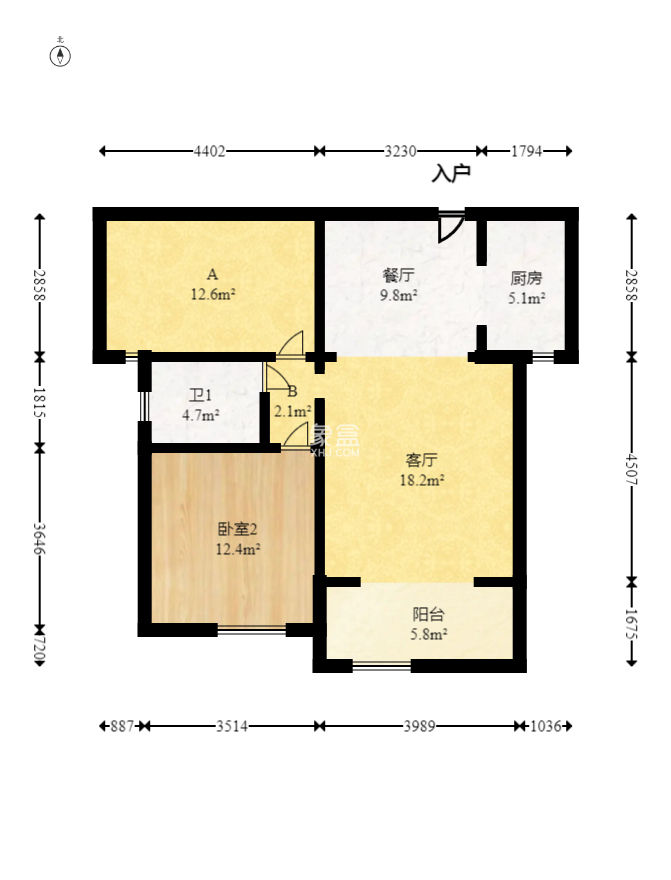 星城映象  2室2厅1卫   82.00万