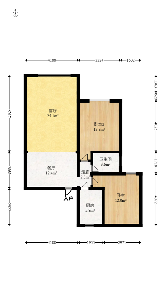 才子佳郡  1室1厅1卫   19.80万室内图1