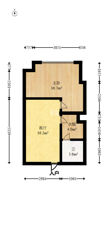 锦泰东环国际  1室1厅1卫   65.00万
