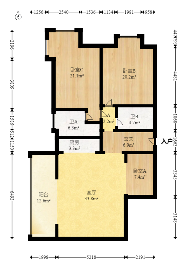 双子座(爱尚大厦)  3室2厅2卫    78.0万 双子座(爱尚大厦)  3室2厅2卫    78.0万户型图
