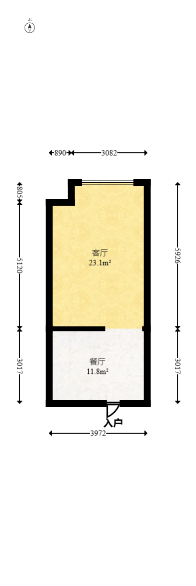 华润置地广场二期  2室1厅1卫    29.99万室内图1