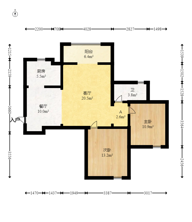 学府星城  2室2厅1卫    38.0万 学府星城  2室2厅1卫    38.0万户型图