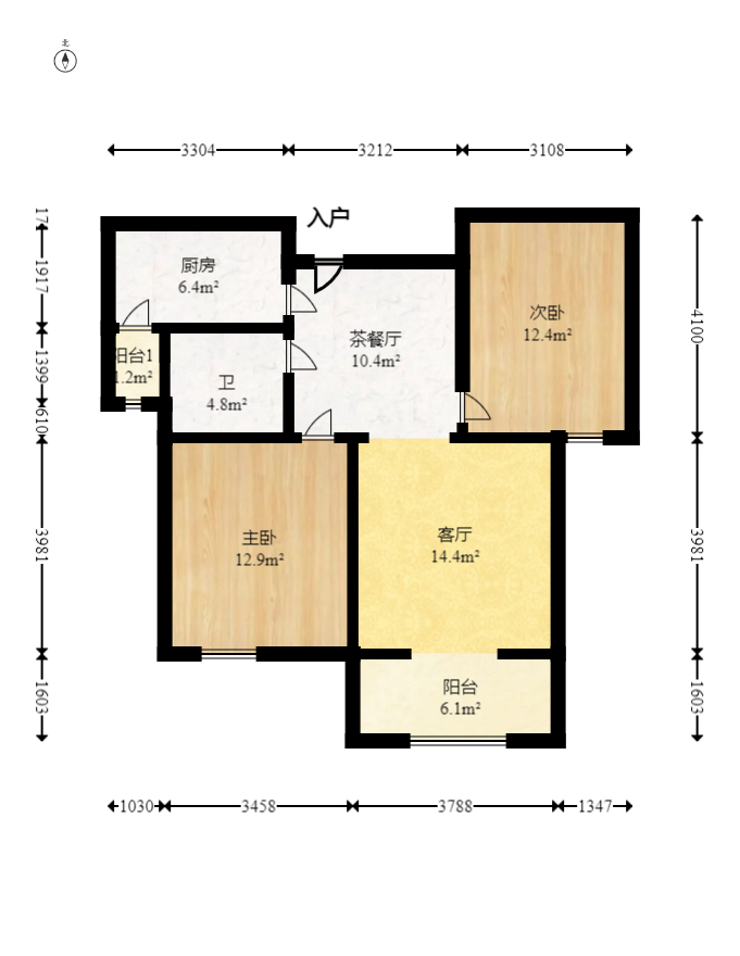 学府星城  2室2厅1卫    33.0万 学府星城  2室2厅1卫    33.0万户型图
