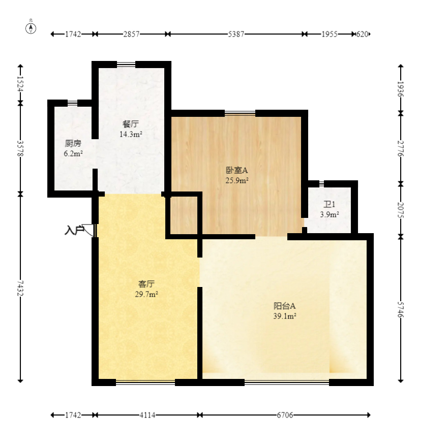 环亚高铁芯城 3室2厅2卫 111.8万 环亚高铁芯城 3室2厅2卫 111.8万户型图