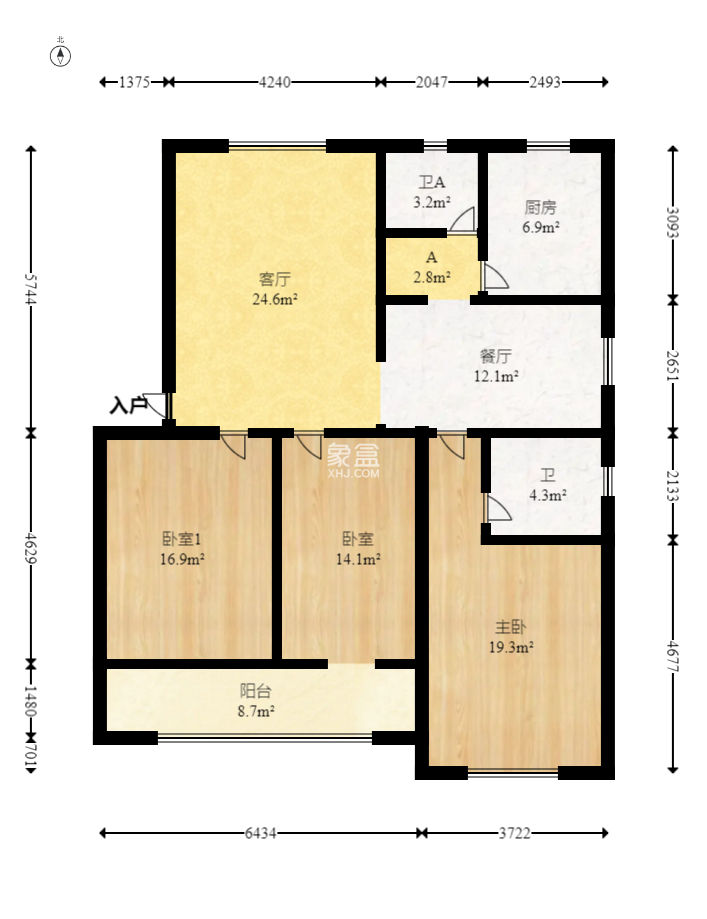 东南明苑  3室2厅2卫   76.00万
