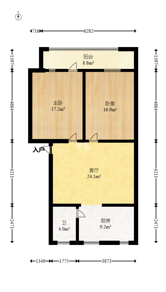 火星鎮(zhèn)長(zhǎng)沙電業(yè)局宿舍  2室2廳1衛(wèi)   39.00萬(wàn)