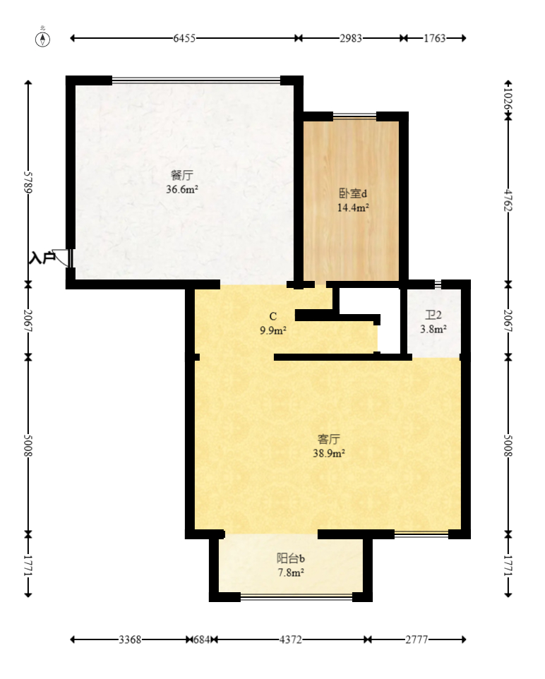 阳光城联利悦澜府 4室2厅2卫 128.0万 阳光城联利悦澜府 4室2厅2卫 128.0万户型图