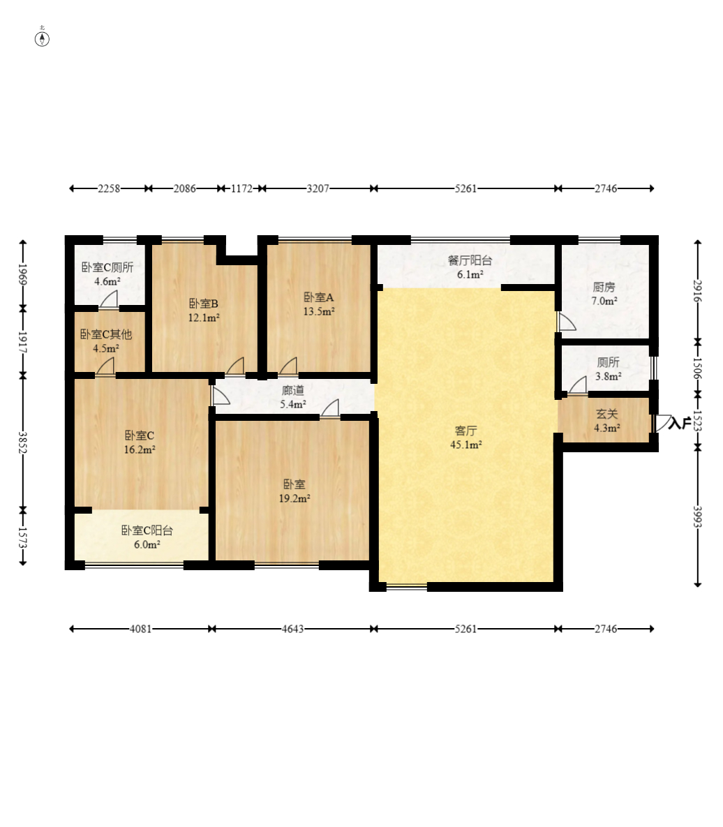 阳光100一期、四五期  4室2厅2卫    120.0万 阳光100一期、四五期  4室2厅2卫    120.0万户型图