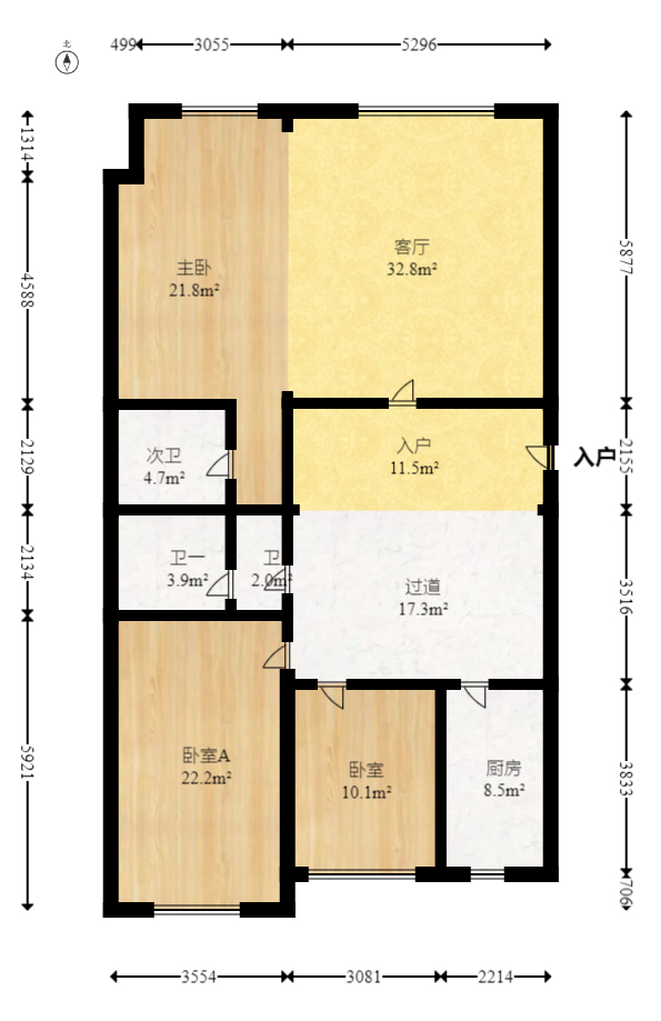 楚天家园 4室2厅2卫 90.0万 楚天家园 4室2厅2卫 90.0万户型图