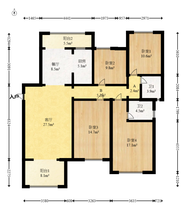 明昇壹城(明昇时代广场)一期  4室2厅2卫    200.0万 明昇壹城(明昇时代广场)一期  4室2厅2卫    200.0万户型图