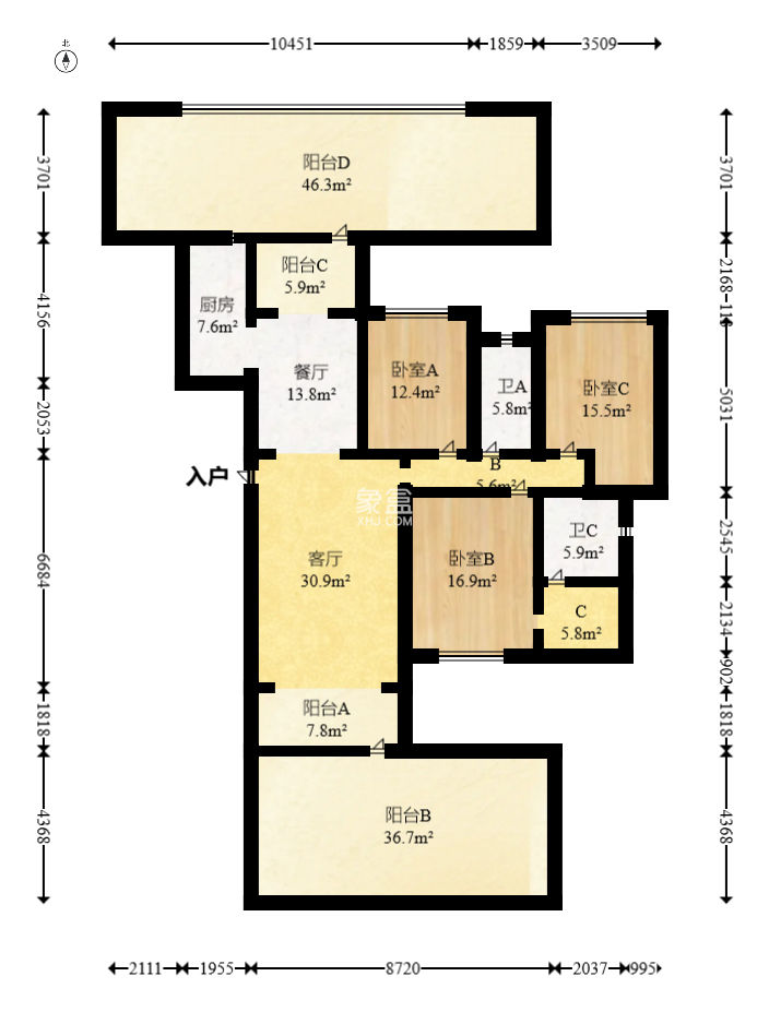 五礦萬境園  4室2廳2衛(wèi)   283.00萬